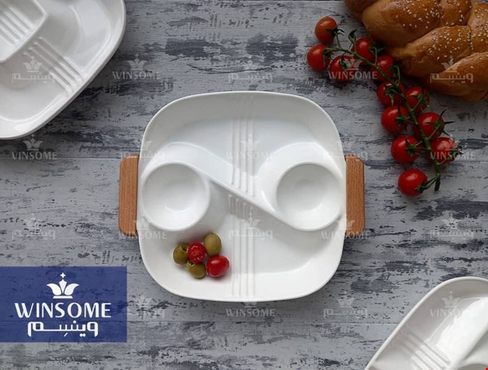 اردوخوری سرامیک با دسته چوبی